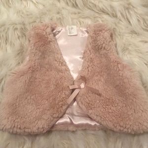 Furry pink vest